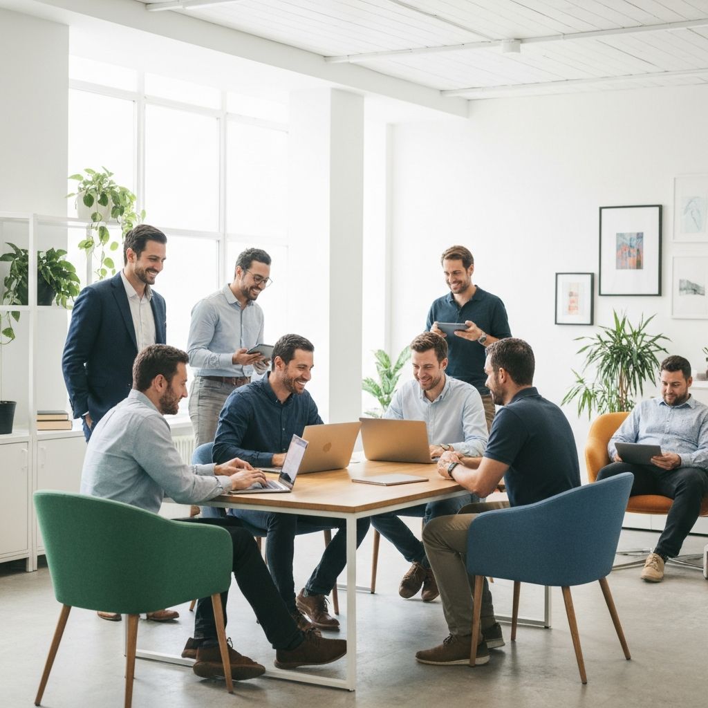 Our team collaborating on digital solutions