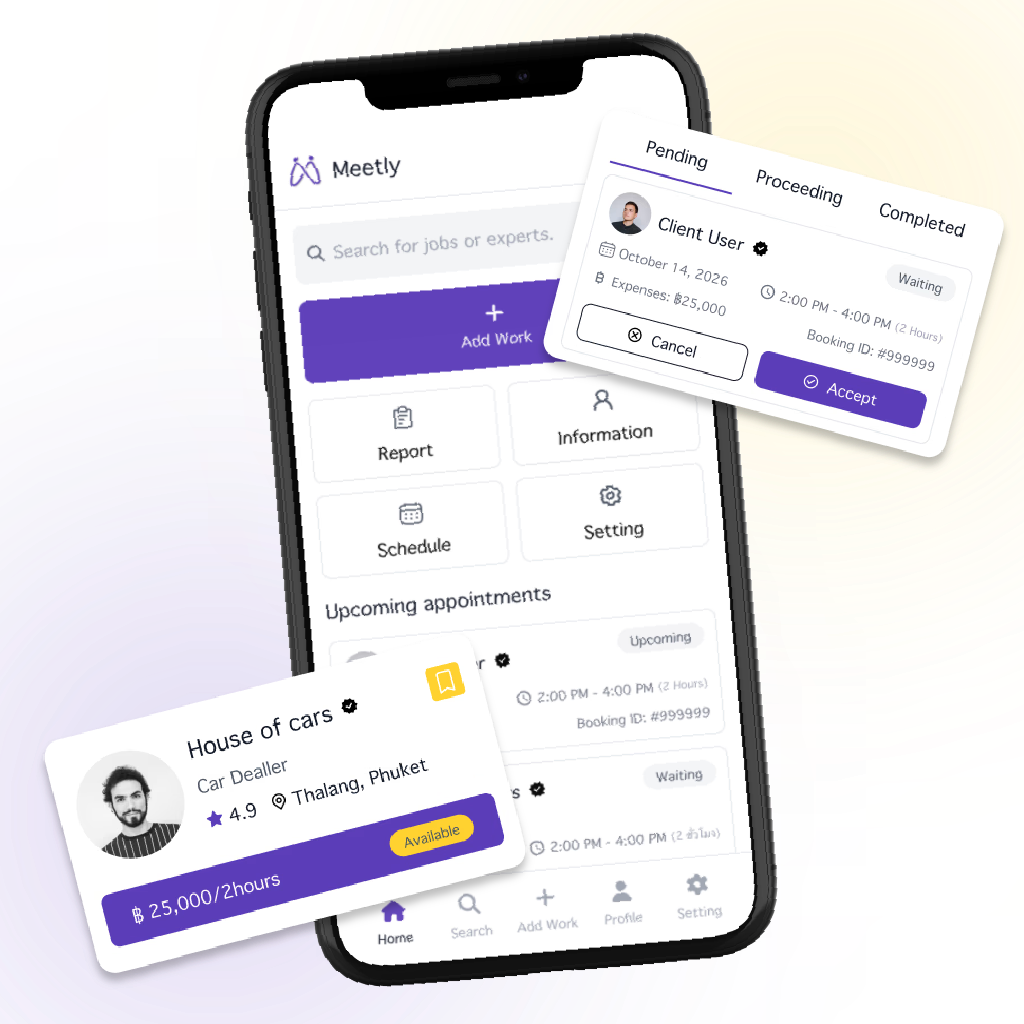 Meetly App - Book consultations with experts